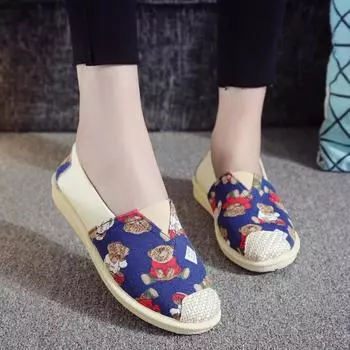Women Loafers Slip On Flats Female Casual Shoes Stripe Comfortable Soft Cotton Mother Shoes Ladies Fashion Footwear 2019 4