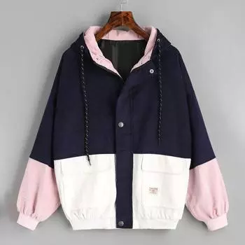 Женская вельветовая куртка с длинным рукавом, женская лоскутная куртка со шнурком, цветная осенняя куртка большого размера XXXL зелёный