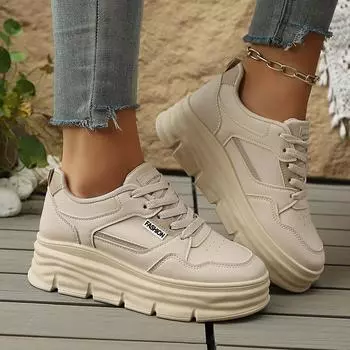 Women Low Top Sneakers 2025 New Thick Bottom Casual Designer Shoes Women Student Fashion All Match Comfortable Sneakers Women 35