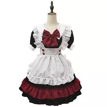 Women Maid Costumes Maid Outfit Anime Cosplay Lolita Maid Costumes for Dress Up Party and Halloween