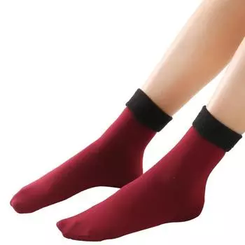 Women/Men Winter Warm Thicken Thermal Wool Cashmere Snow Black Skin Seamless Sock Velvet Soft Boots Floor Sleeping Socks