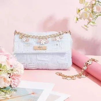 Women Multiple Styles DIY Bag Chain Fashion Accessories Flower Design Ornament Heart-shaped Chic Alloy Personality Decorative