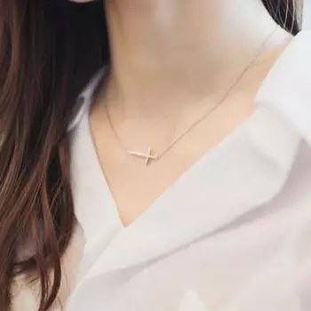 Women Necklace Small Pendant Choker Chain Necklace Religious Faith Jewelry Simple Trendy