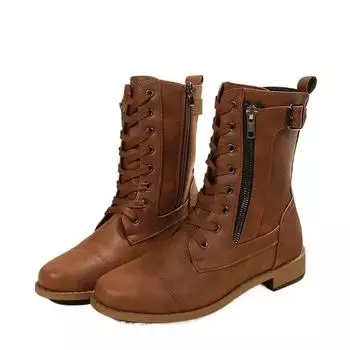 Women New Snow Boots Fashion Warm Winter Ankel Boots Female Square Heel Platform Shoes Woman Large Size 36-43 NoEnName NuII 35 светло-коричневого