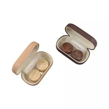 Women Organizer Men Contact Lens Box Contact Lens Case Kit Eyes Care Container Eye Contacts Case коричневый