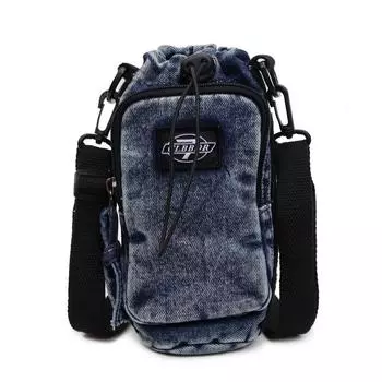 Women Outdoor Sports Crossbody Bag Men s Water Kettle Bag Multifunctional Denim Shoulder Bag чёрный