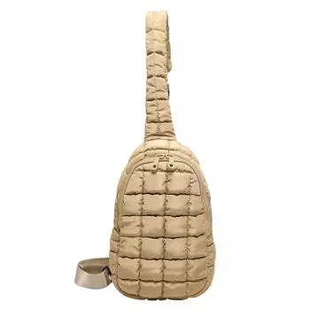 Women Padding Crossbody Bag Large Capacity Pleated Sling Bag Female Commute Bag чёрный