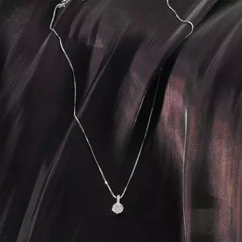 Women Plating Silver Pendants Elegant Choker Round Bead AAA Zircon Necklace Clavicle Chian A