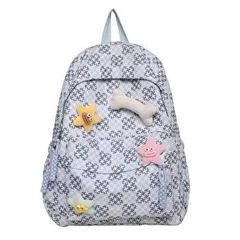 Женский рюкзак с принтом Детский милый рюкзак Студенческий школьный рюкзак чёрный