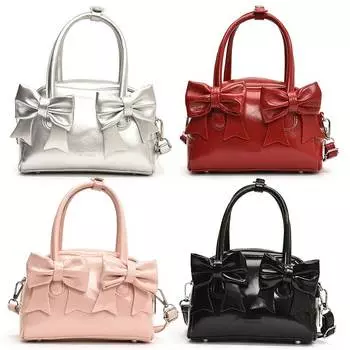 Женская модная сумка через плечо из искусственной кожи с бантом, регулируемый ремень, стильная сумка через плечо, однотонные стильные сумки-мессенджеры для путешествий на открытом воздухе красный