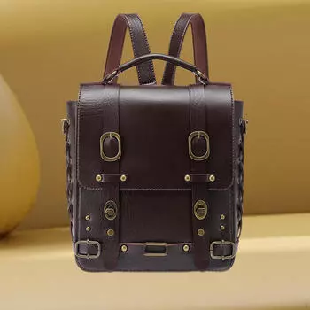Женский рюкзак из искусственной кожи в стиле ретро, портативный рюкзак со съемными ремнями