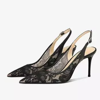 Women Pumps 2024 New Summer Fashion Casual Beach Shallow Shoes for Women High Heels Thin Heels Open Toe Sexy Designer Sandals 36 бежевый