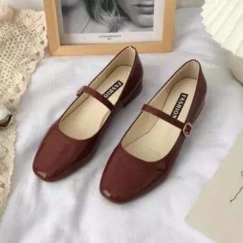 Women Pumps New Luxury Mary Jane Shoes for Women Square Heel Shiny Party Bridal Wedding Shoes Fashion Sexy Elegant Heels Women 35 бежевый