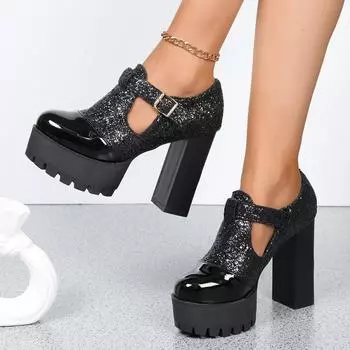 Women Pumps New Soft Leather Mary Jane Shoes Women Platform High Heels Shoes Office Model Wedding Heels Women Zapatos De Mujer 36