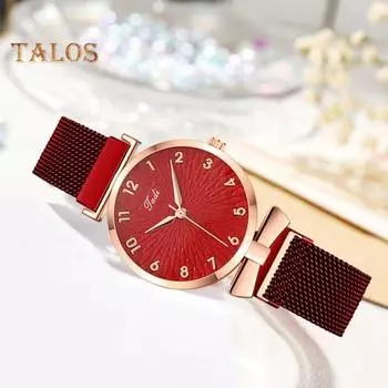 Женские кварцевые часы, круглый циферблат, магнитный ремешок, сплав, проверка времени, высокая точность, женские повседневные наручные часы, часы для свиданий серебряный