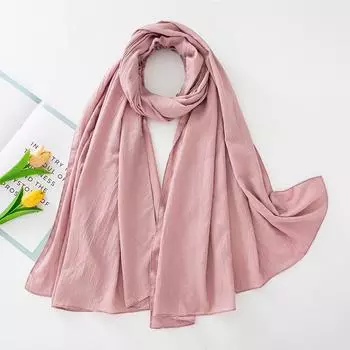 Женский хлопковый хлопковый хиджаб-шаль большого размера, трикотажный платок на голову, длинный мусульманский простой мягкий тюрбан, повязки на голову для женщин в Африке