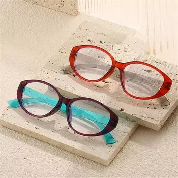 Женские очки для чтения, овальная оправа, очки для чтения с защитой от синего света, блокирующие синий свет, антибликовые очки для чтения Strength 3.5x