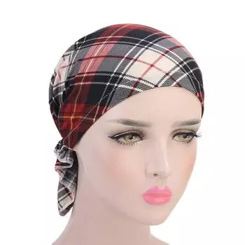 Women Ruffle Cancer Hat Beanie Scarf Turban Head Wrap Cap