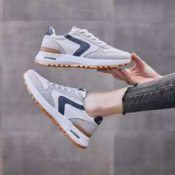 Women Running Sports Shoes Autumn 2024 Woman Fashion Mesh Breathable Wedge Flat Outdoor Walking Casual Sneakers Zapatos De Mujer 35 чёрный