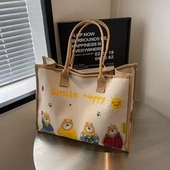 Women s 2024 New Arrival Casual Easiest for Match Canvas Bag Khaki