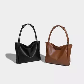 Women s 2024 new high-end large-capacity portable tote casual commuting versatile shoulder women s bag коричневый