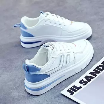 women s 2024 new spring and autumn students casual versatile Internet celebrity women s shoes daily sports comfortable thick baseplate shoes 35 белый