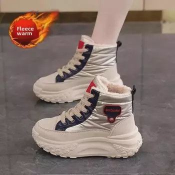 Women s 2024 Winter High-Top Casual Thick-Soled Velvet Boots K6719 36 синий