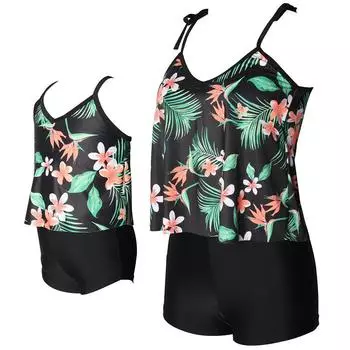 Women s 2025 new split parent-child swimsuit conservative swimsuit fashion bikini Child 104
