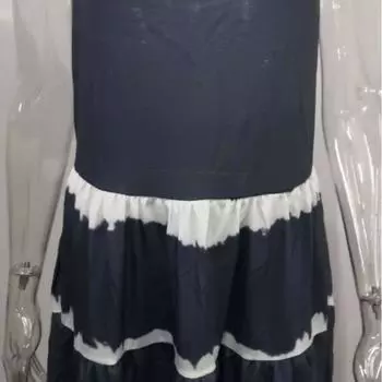 Women s 2025 Tie-Dye Sling Dress: Solid Color, Stitch Detail, 4 Colors Available Extra Large