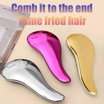 Женская расческа с подушкой безопасности, массаж для вьющихся волос, защита от завязывания, гладкая расческа, портативная антистатическая изогнутая расческа Royal Queen