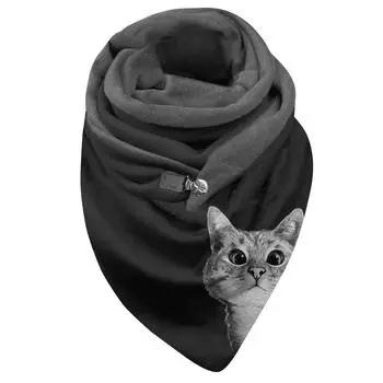 Women s And Winter Fashion Thickening Warm Shawl Printed Scarf One Size