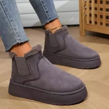 Women s Ankle Boots New Thick Sole Winter Boots for Outdoor Elevated Comfort Warm Walking Cotton Shoes Fashion Female Snow Boots 36 белый