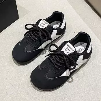 Women s autumn new flat-bottomed versatile color-matching board shoes casual breathable sports shoes 35