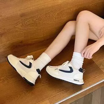 Women s Autumn Sneakers Mesh Breathable Comfortable Outdoor Non-slip Fashion Versatile Soft Lightweight Sports Casual Shoes 35 хаки