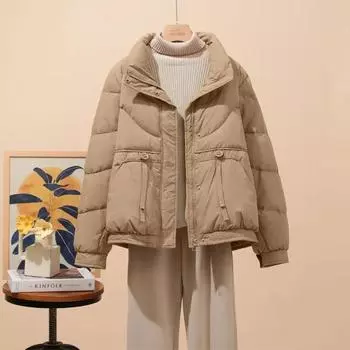 Women s Autumn Winter Short Length Plus Plus Size Plush Thick Warm Coat Short Lapel Zipper Jacket XS