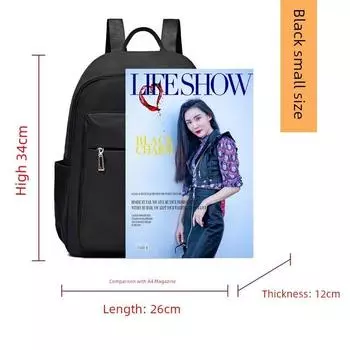 Women s Backpack 2025 New Arrival Fashion All-Match Waterproof Oxford Cloth Small Backpack Travel Convenient Travel Large Capacity Black