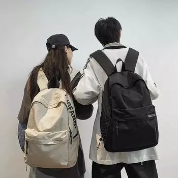 Женский рюкзак Мужской рюкзак для путешествий большой вместимости Школьный рюкзак для ученика средней школы чёрный