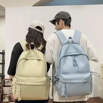 Женский рюкзак для учеников средней школы, школьный рюкзак для мужчин, рюкзак большой вместимости чёрный