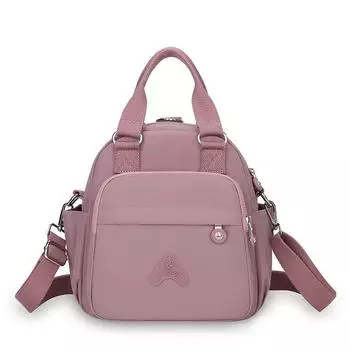 Women s Backpack Multi-Functional Shoulder Crossbody Bag Water-Repellent Nylon Handbag фиолетовый
