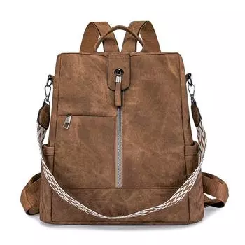 Women s Backpack Outdoor Soft Leather Travel Backpack Anti-theft Bag