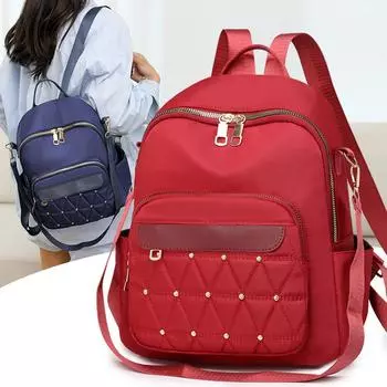 Women s Backpack Rivet Backpack Large Capacity Travel Backpack хаки
