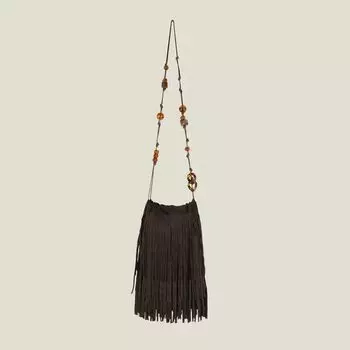 Women s Bag 2024 New Arrival Niche Designer Bohemia Style Deerskin Tassel Crossbody Retro Phone Bag Brown Brown
