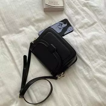 Women s Bag 2024 New Arrival Trendy Fashion Retro Small Square Bag Minority All-Match Shoulder Bag Messenger Bag Commuter Bag Black