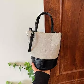 Women s bag 2024 new messenger bag summer bucket bag versatile high-end women s bag canvas ins handbag коричневый