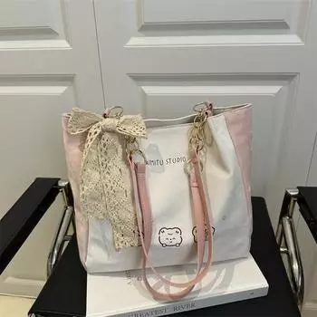 Women s bag 2025 large-capacity bag Women s versatile foreign fashion shoulder tote bag серебряный