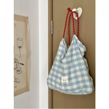 Women s Bag 2025 New Arrival Super Popular Korean Casual Canvas Bag Student Large Capacity Shoulder Bag Satchel Tote Bag Prellis Blue