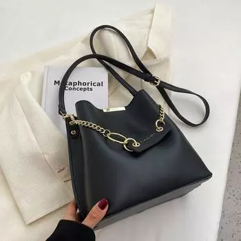 Women s Bag Advanced Texture Large Capacity Versatile Tote Bag Black