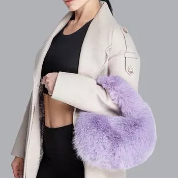 Women s Bag Autumn and Winter Plush Bag Femininity Lady Handbag Fashion Handbag розовый