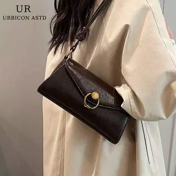 Women s Bag Fall and Winter Exquisite Niche Style Shoulder Underarm Bag Curry