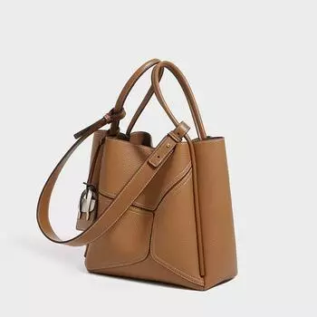 Women s Bag Fashion Shoulder Satchel Work Clothing Bucket Bags Cookie Color